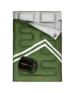 Serene Life SLSBX9 Hike N Camp Double Sleeping Bag with 2 Pillows